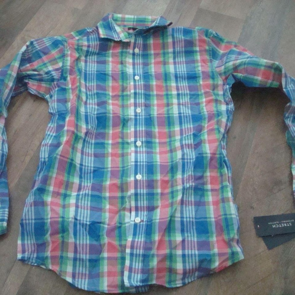 TOMMY HILFIGER‎ DRESS SHIRT BOYS 16/XL SHIRT VINTAGE Y2K 00S L3